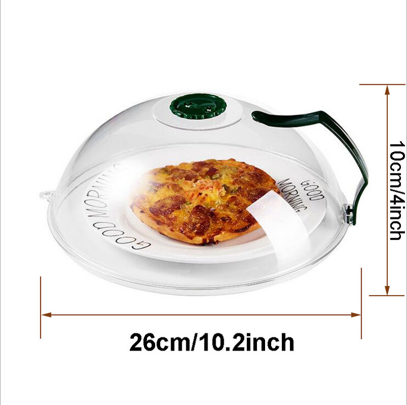 Microwave Splatter Cover, Microwave Cover for Food, 10.2inch Microwave Plate Cover Guard Lid with Handle, Adjustable (1Pcs)