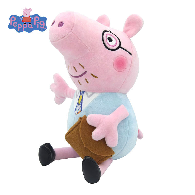 Peppa Pig pelúcia para crianças, peluches macios, desenhos
