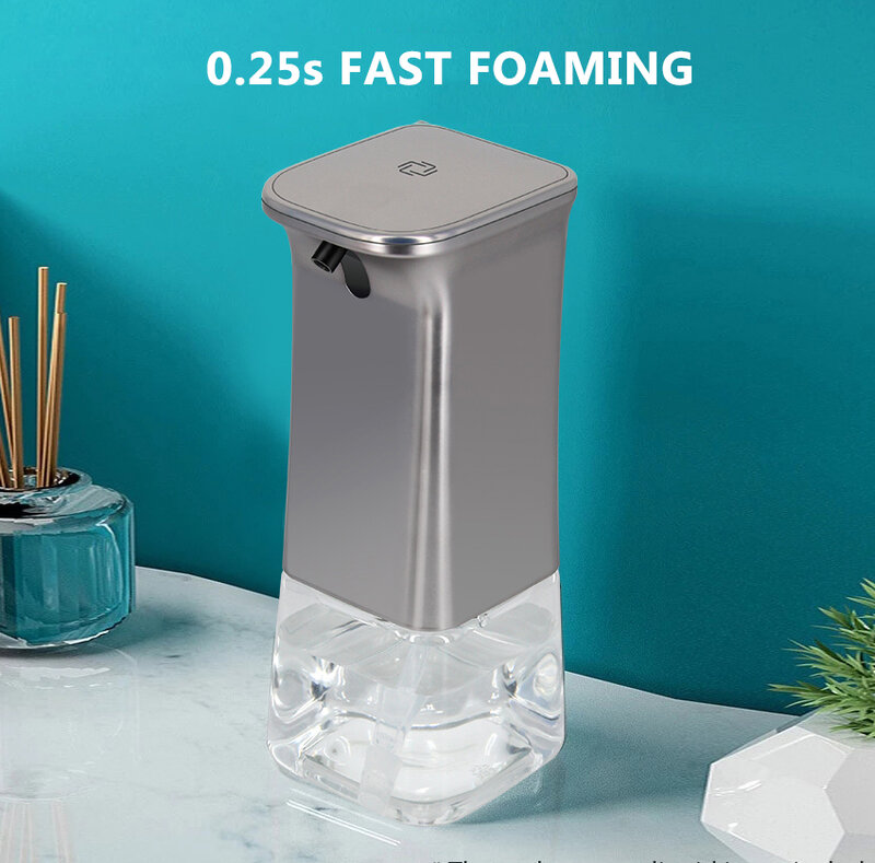 Dispensador de jabón de manos con sensor infrarrojo, dispensador de jabón de manos recargable con inducción de espuma