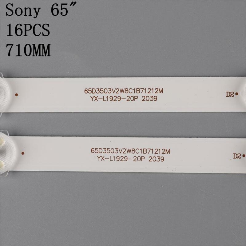 100% Baru 16 Buah/Kit Strip LED untuk SONY 65 TV KDL65W855C KDL65W855 KDL 65W855 KDL 65W850 T650HVF05 650TV02-V3 CX-65S03E01