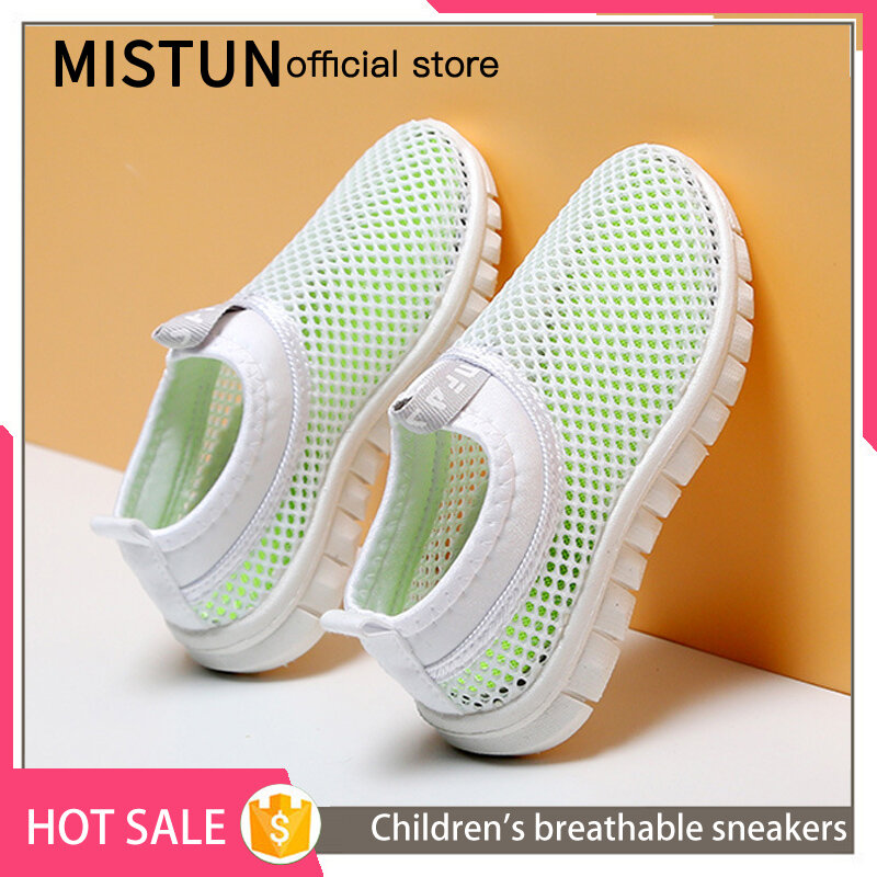 Boys and girls breathable net shoes 2021 summer new children's sports shoes baby net white shoes casual light running shoes