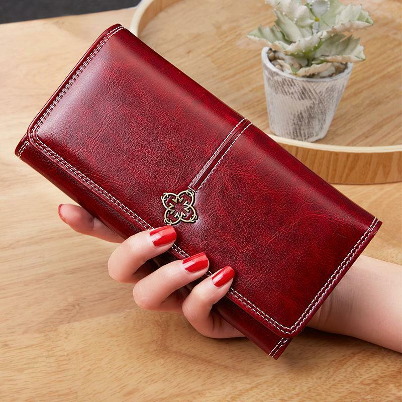 2021 New Women's Wallet portfel damski Money Bag Lady Long Leather Clutch Bag Wallet Card Holder carteras para mujer