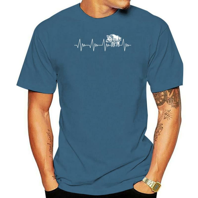 T-Shirt homme 2020 coton, personnalisé et élégant, grande taille, avec battements de cœur doux, 100%