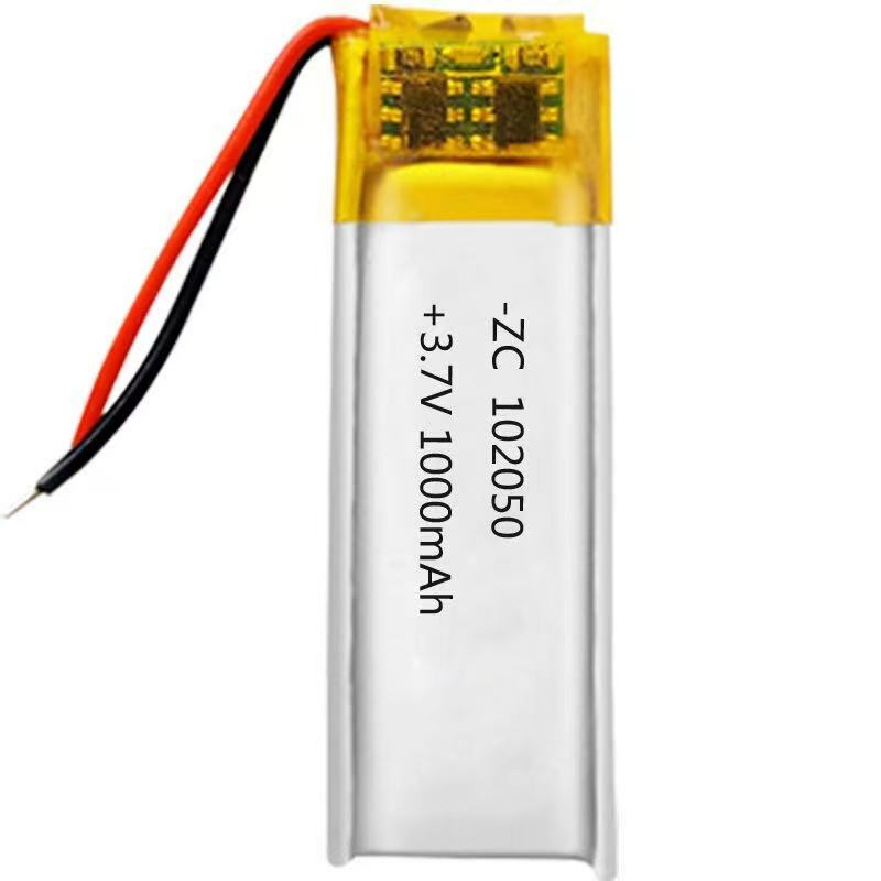 102050 Baterai Lithium Polimer Kemasan Lunak 3.7v1000mah Alarm Baterai Instrumen Pengisian Air Tangan Hangat Tahan Lama