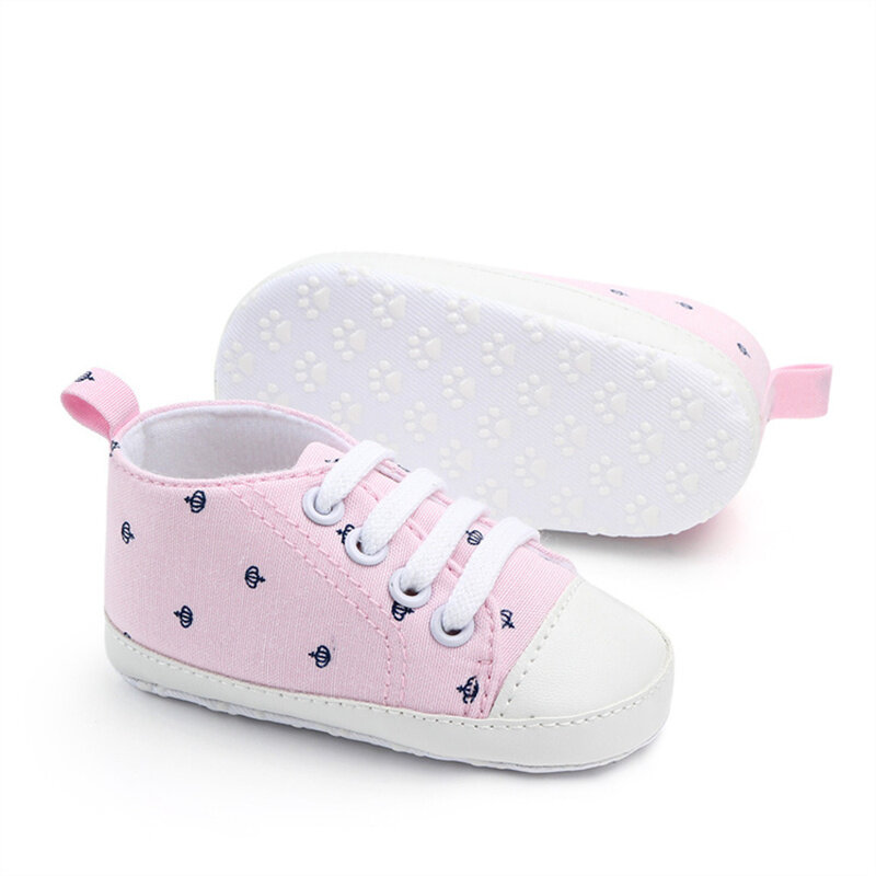 Casual Canvas รองเท้ารองเท้าเด็ก Boy Girl Star รองเท้ากีฬาผ้าฝ้าย Soft Sole ทารกแรกเกิดแรก walkers เด็กวัยหัดเดิน