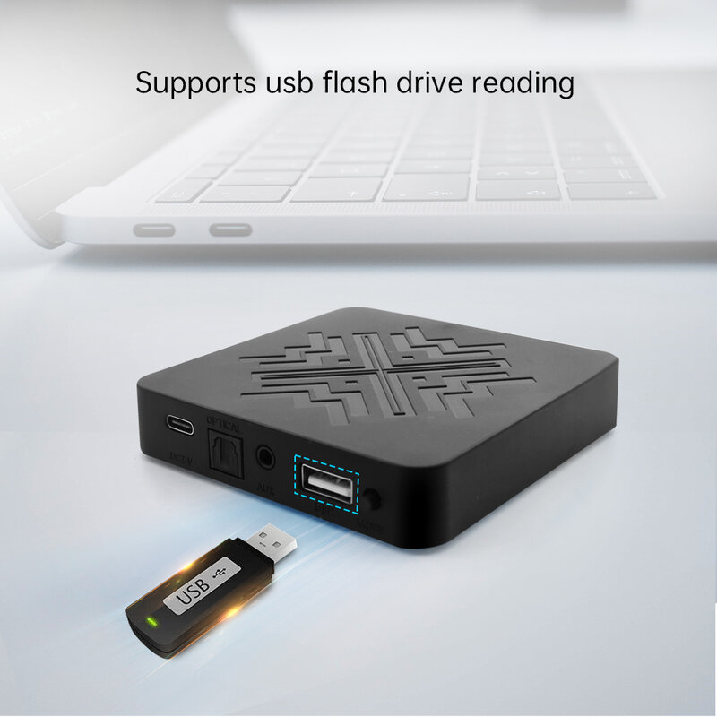 Ghtech Q2 Thuis Muziek Streaming Sound Adapter 3.5Mm Aux Rca Uitgang Bluetooth 5.0 Wifi Audio-ontvanger Voor Diy Speakers