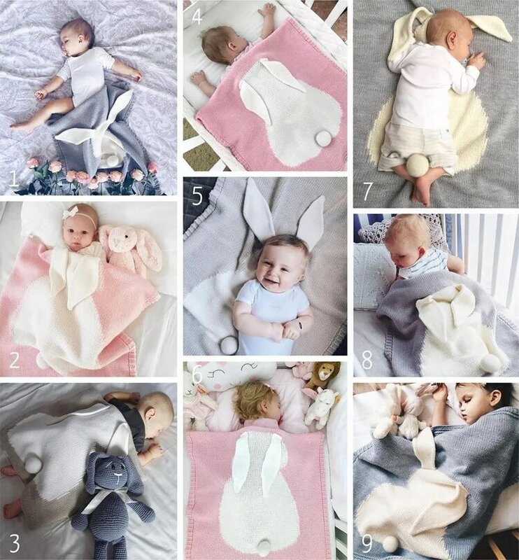 Coperta per dormire coperta per neonato coperta per neonato trapunta per bambino Swaddle coperta lavorata a maglia neonato 3D peluche maglia Swaddle