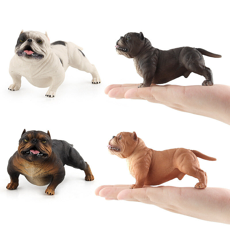 New 13CM French Bulldog Model Dog Figurine Animal Model Toy Figure Solid Home Decoration Collection Children's Educational Toys