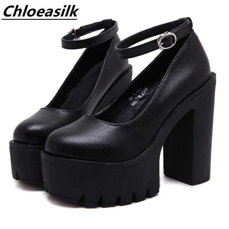 Spring And Autumn Platform Casual High-Heeled Shoes Fashion Thick Heel Banquet Stage Model Hollow Sexy High-Heeled Shoes