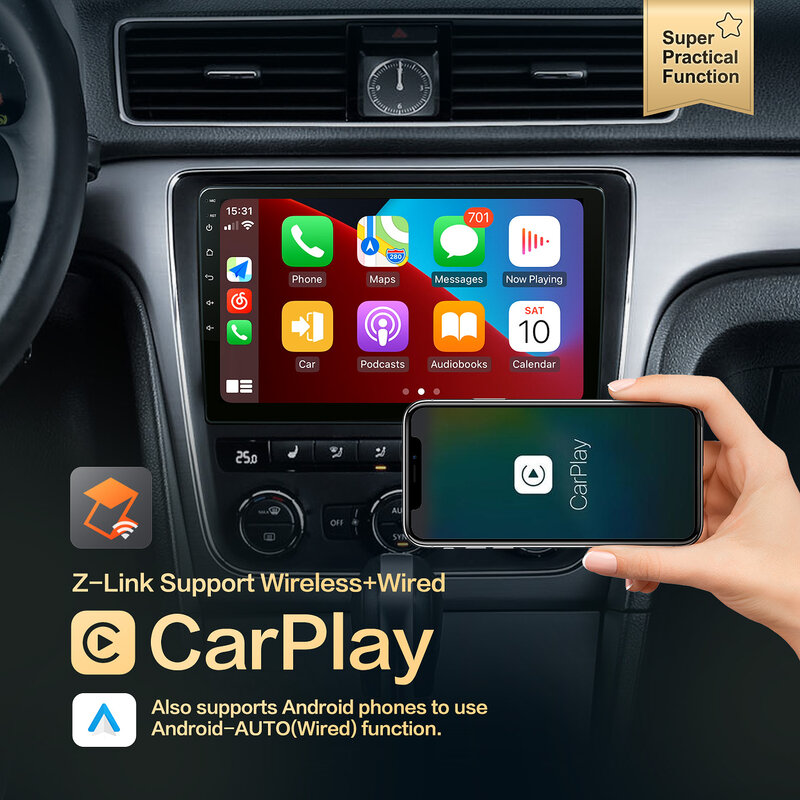 Auto Radio Android 10,0 QLED Für Toyota RAV4 2006-2018 Stereo Multimedia Navigation Video Player GPS Carplay AI Stimme autoradio