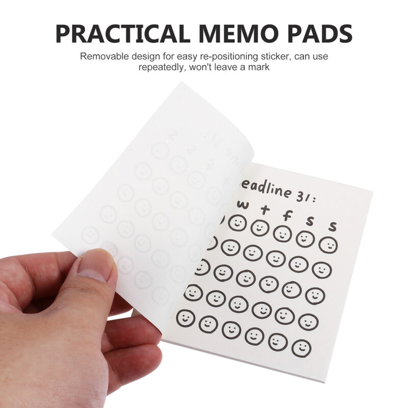 2Pcs Office Memo Stickers Adorable Students Post-notes Adhesive Memo Pads