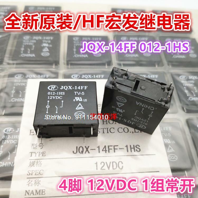 5 unids/lote JQX-14FF 012-1HS 12V 12VDC 4 HF140FF