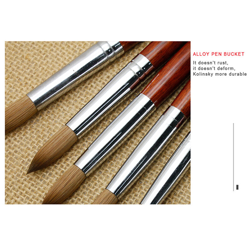 Kolinsky – brosse à ongles en bois rouge, tuyau en cuivre Durable, de bonne qualité, bon marché, offre spéciale