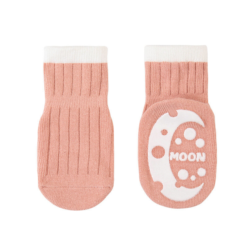 Calcetines de goma suave con dibujos animados para bebés, de 0 a 5 años, transpirables, de algodón, para niños y niñas pequeños