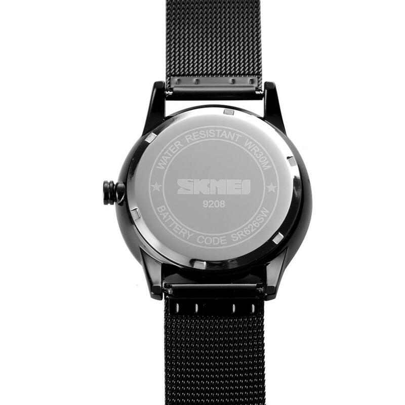 SKMEI-reloj de cuarzo de acero inoxidable para hombre, cronógrafo de negocios a la moda, resistente al agua, de pulsera de lujo, 2019