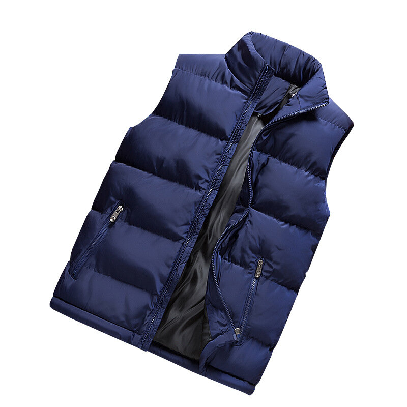 Casual jaqueta masculina sem mangas colete masculino outono inverno coletes térmicos ao ar livre casacos de algodão roupas masculinas engrossar colete 4xl