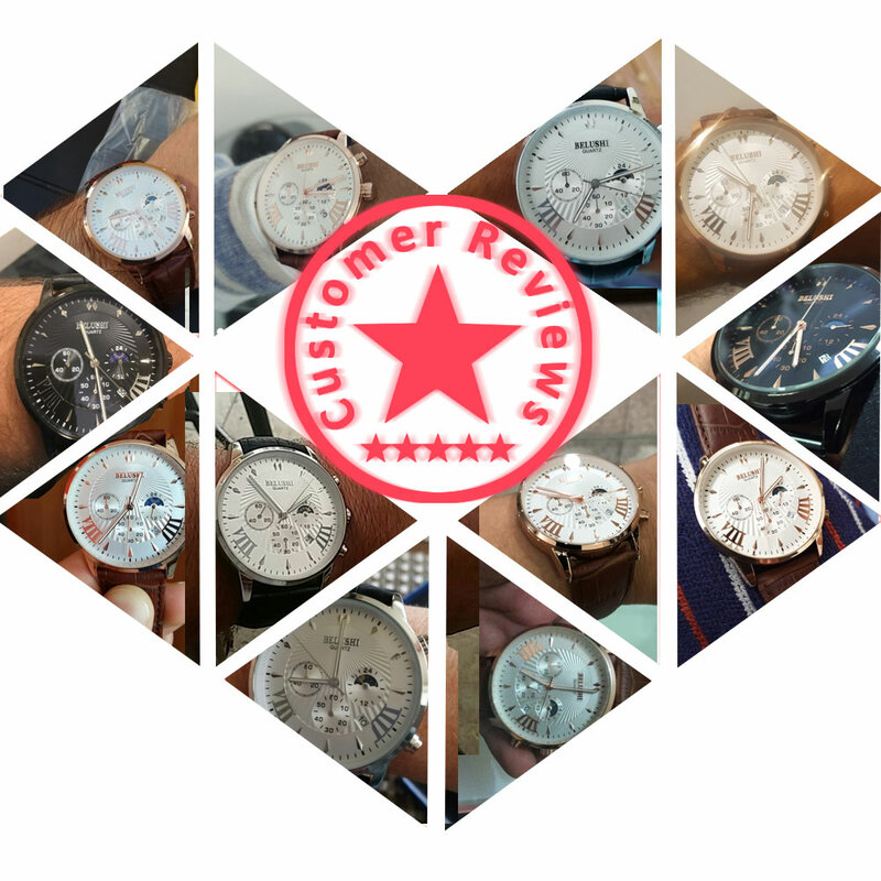 Relojes para Hombre marca superior de lujo Belushi relojes militares de hombres deportivos Reloj de pulsera de cuarzo Reloj de cuero impermeable para Hombre Reloj