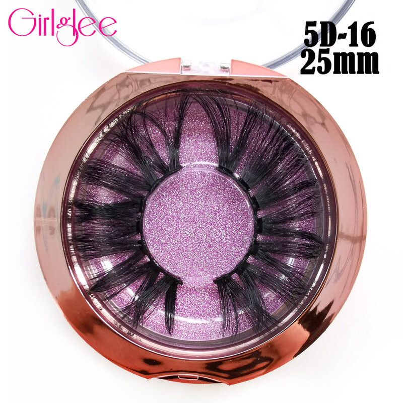 25mm Mink Eyelashes Dramatic 5D Mink Lashes Makeup Daily False Eyelashes Reusable Hande Made Girlglee Eye Lash Fake Lashes