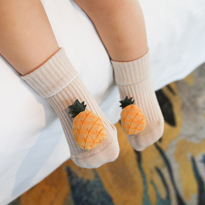 Calzini per bambini in cotone calzini per neonati frutta cartone animato calzini da pavimento antiscivolo per bambini calzini autunno inverno per bambini ragazzi ragazze calzini per neonati