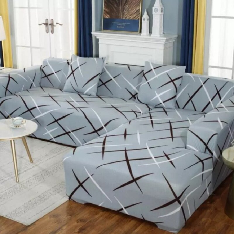 Funda de sofá de alta elasticidad para sala de estar, lavable a máquina, Universal, en forma de L, esquinero, 1/2/3/4 asientos