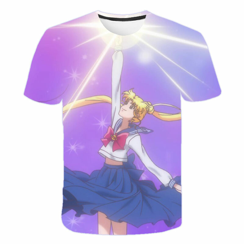 Sailor moon – t-shirt manches courtes pour hommes et femmes, nouveauté, décontracté, pour garçons et adolescents