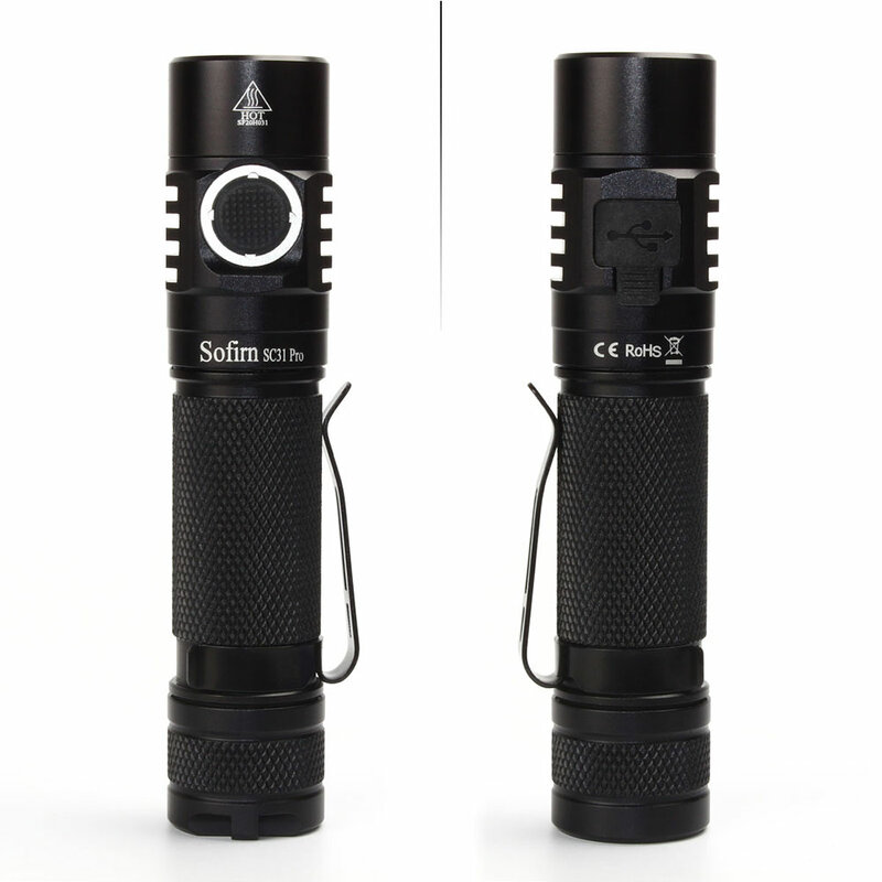 Sofirn SC31 Pro SST40 2000lm LED Taschenlampe Aufladbare USB C 18650 Taschenlampen LED Taschenlampe Laterne für Outdoor