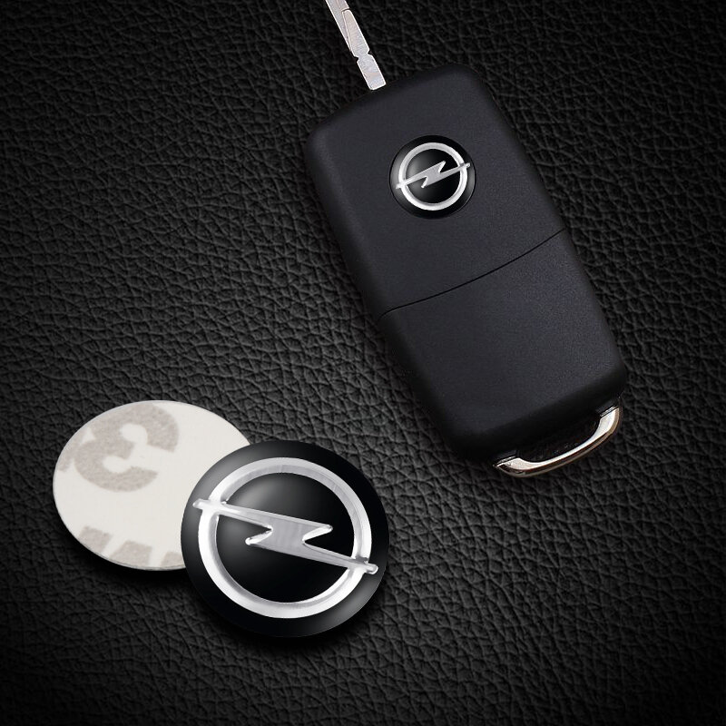 10 шт. 14 мм дистанционный ключ эмблема, логотип, наклейка для Защитные чехлы для сидений, сшитые специально для Opel Astra H G Corsa Insignia Astra Antara Meriva Zafira...