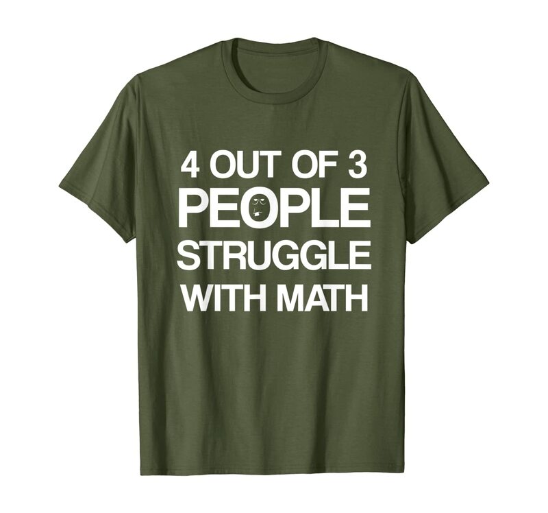 4 na 3 osoby zmagają się z matematyką T-Shirt mężczyźni | Kobiety