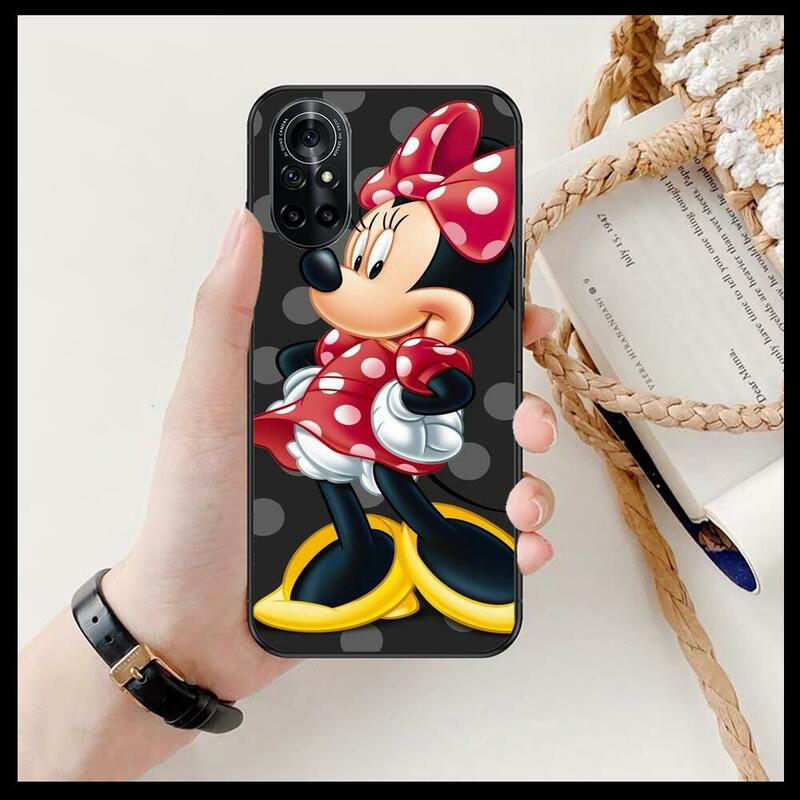 Cada Minnie Mouse teléfono funda para Huawei Honor 20 10 9 8A 7 5T X Pro Lite 5G Negro Estuche Coque Hoesjes cómic Fash diseño