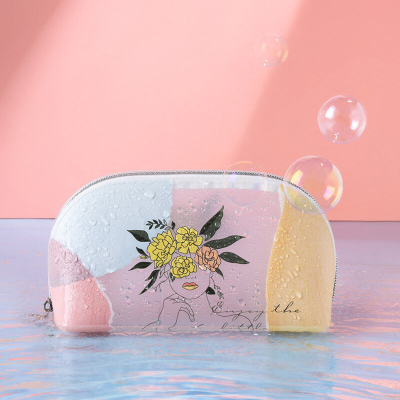 XZP – trousse de maquillage imperméable, sac à cosmétiques mat Transparent en TPU, pochette de voyage pour femmes, trousse de toilette