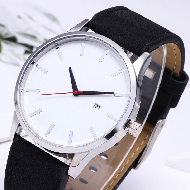 2022 novo relógio masculino relógio de quartzo dos homens do esporte relógio militar pulseira de couro relógio masculino calendário completo