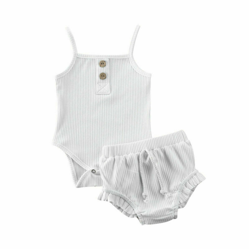 Conjunto de roupas para bebê menina pudcoco, 2 peças, top e calça de malha para verão de 2020