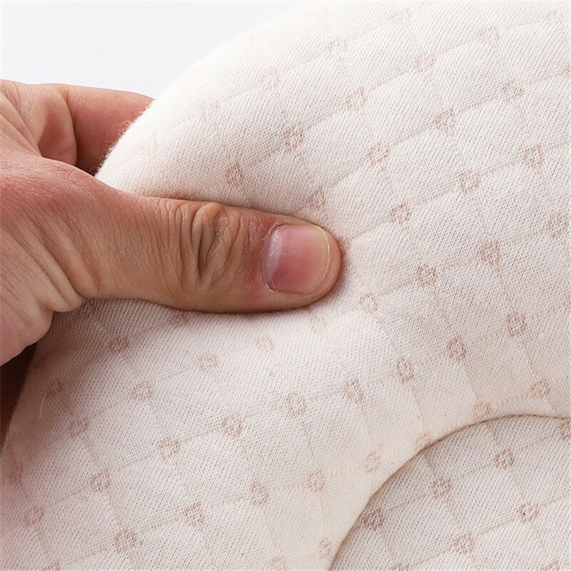 Respirável estereótipos anti-cabeça travesseiro protetor do bebê 100% algodão látex travesseiro para o recém-nascido 0-1 anos de idade cabeça moldar travesseiro