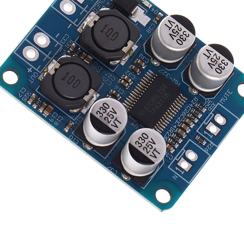 Módulo amplificador de potência de áudio digital DC8-24V tpa3118 pbtl som 60w com placa de amplificação