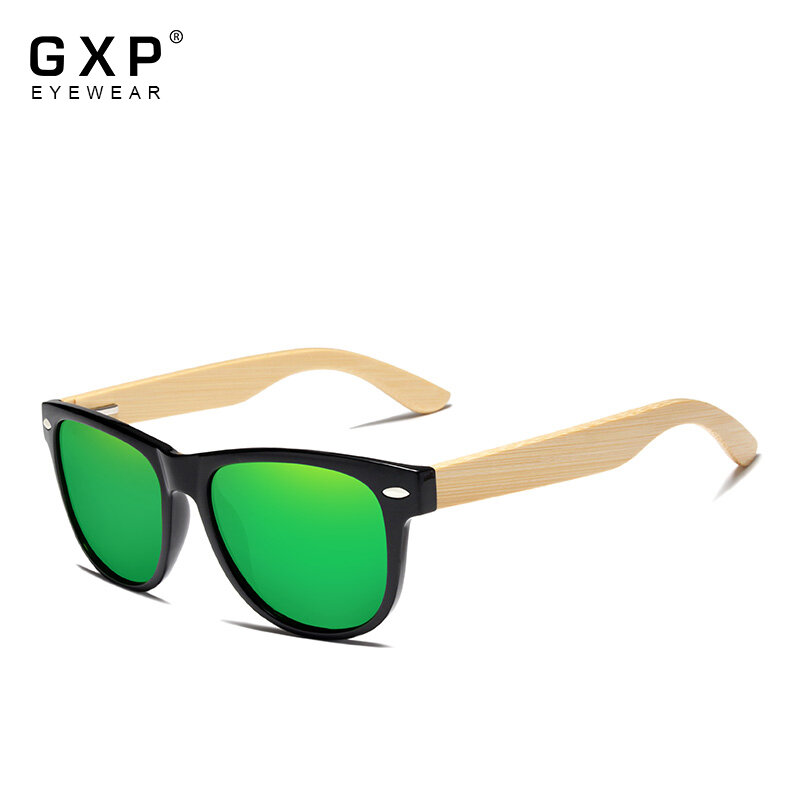 GXP-gafas de sol polarizadas de bambú para hombre y mujer, lentes de madera originales, de marca