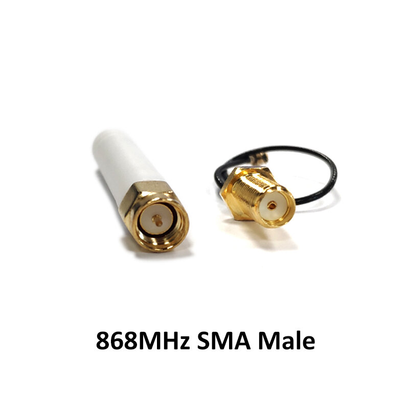 10P 868MHz antena lora iot 3bdi złącze męskie SMA antena GSM 868 915 MHz antena 21cm RP-SMA do ufl./ IPX 1.13 kabel pigtailowy