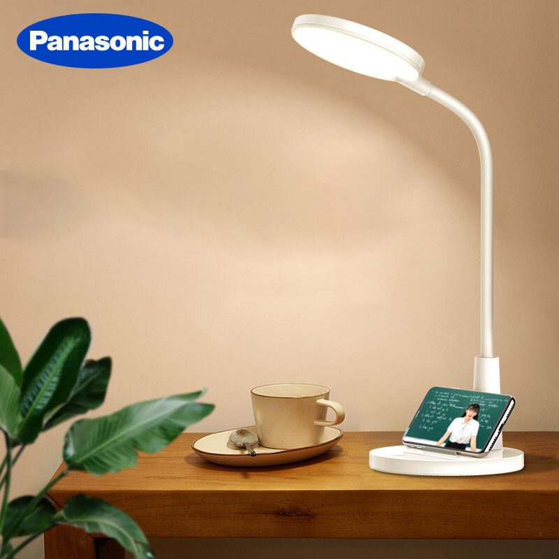 Panasonic led livro luz portátil clip-on lâmpada de mesa flexível adsorção leitura para o leitor de livro do quarto de viagem
