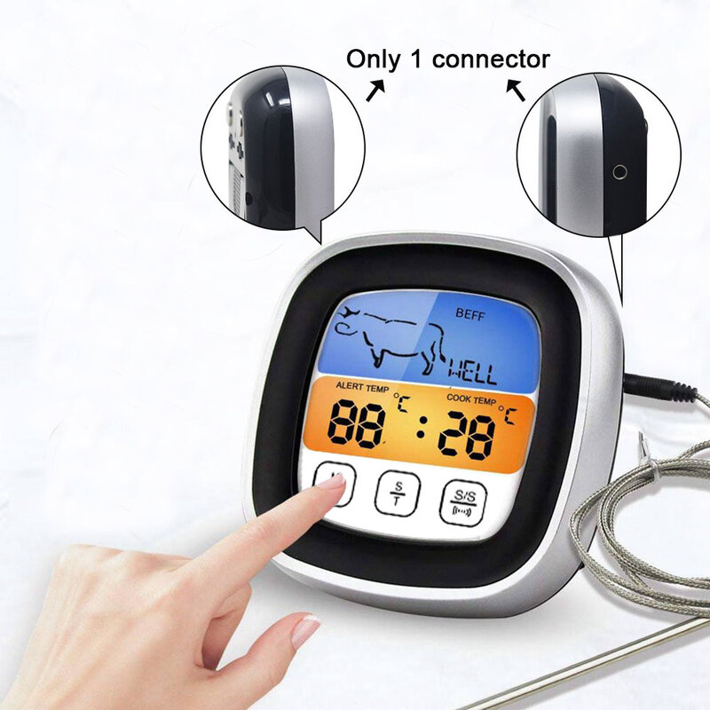 Digital Meat Kitchen Thermometer Stainless Waterproof Meat Temperature Probe Oven Cooking BBQ Temperature Meter