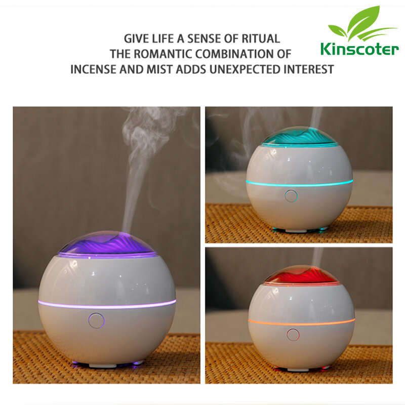 Kinscoter Penyebar Aroma Minyak Esensial Portabel Pelembap Aromaterapi Mini Pelembap Udara Pembuat Kabut Ultrasonik untuk Rumah Mobil
