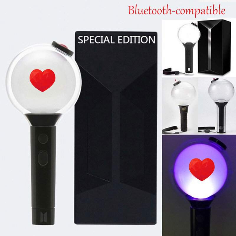 Light Stick Ver.4 Special Edition Map of the Soul Army Bomb Concert Lightstick con carte fotografiche compatibili con Bluetooth