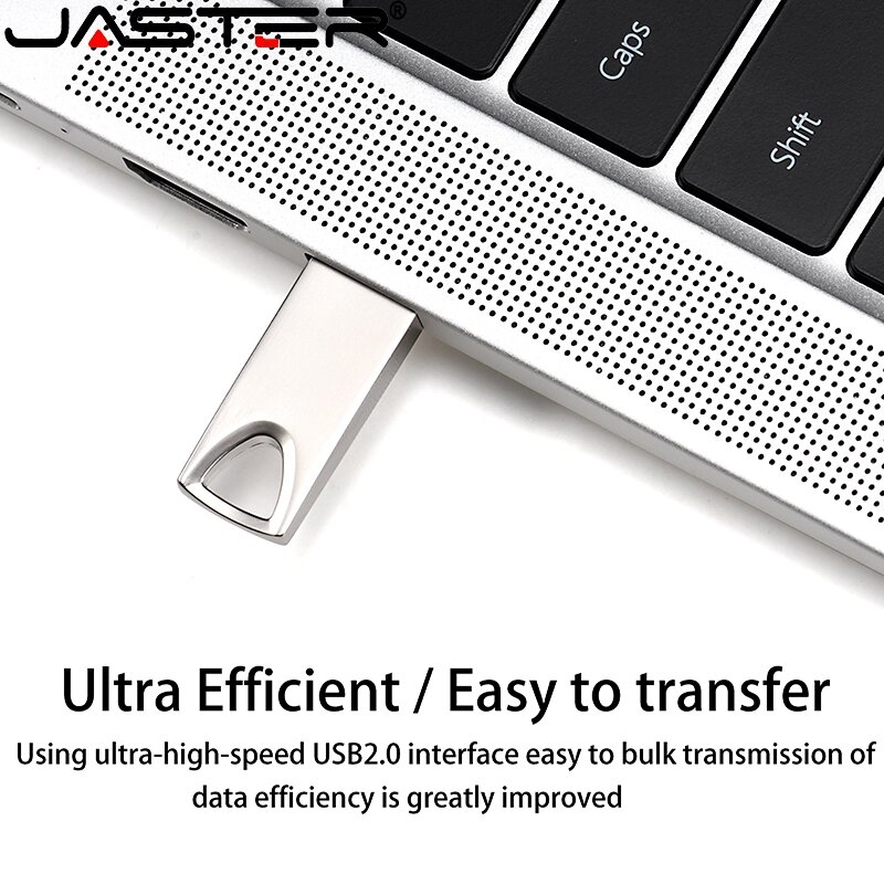 JASTER USB флеш-накопитель 64 ГБ 32 ГБ 16 ГБ 8 ГБ 4 ГБ металлический Флешка высокоскоростная USB флешка USB 2,0 Флешка фактическая емкость USB флеш-накопите...