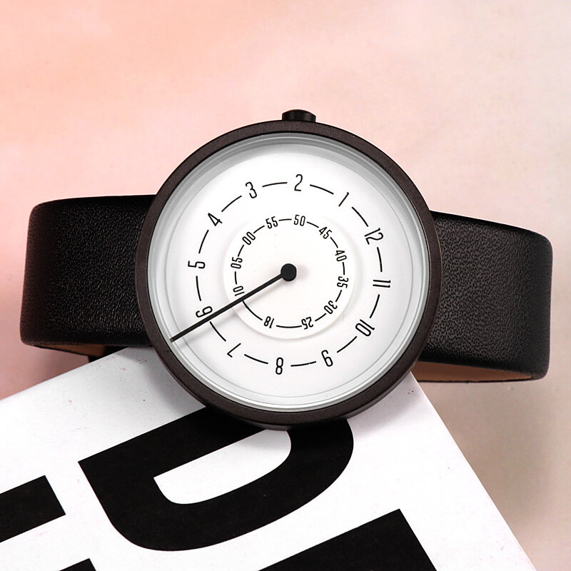 Padu marca casual masculino relógio de quartzo couro personalidade dial relógio reloj relojes masculino presentes para homem único relógio