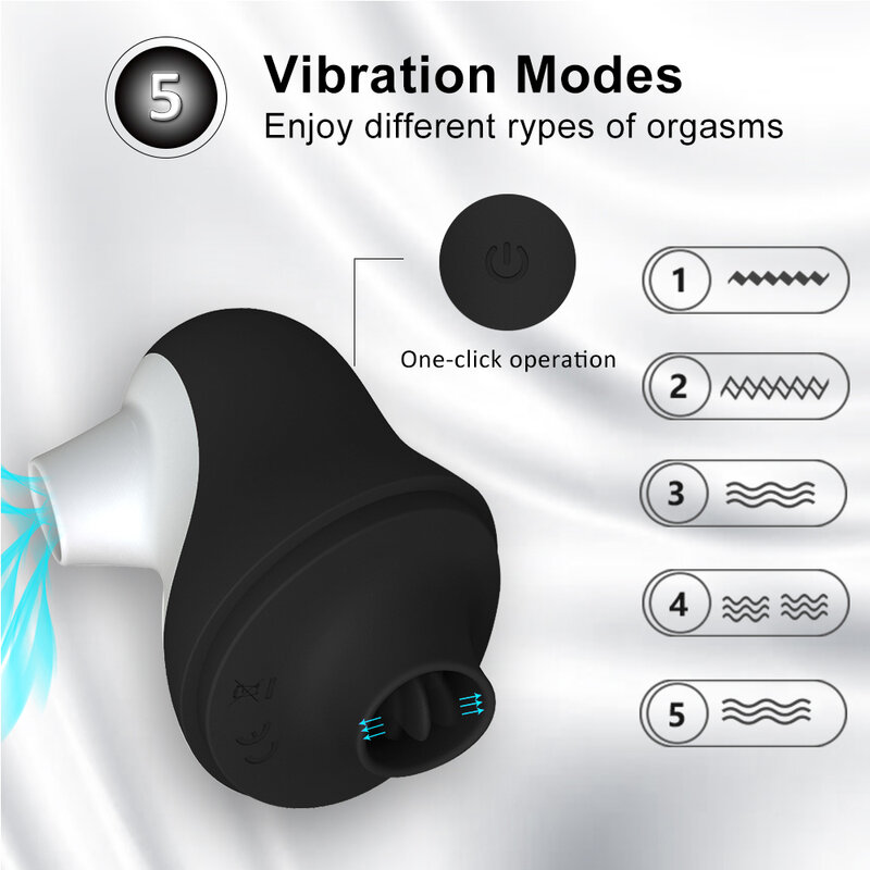Sucker Vibrator Tongue Vibrating Nipple Sucking Blowjob Oral Clitoris Stimulator Etotic Sex Toys for Women Adult Masturbator
