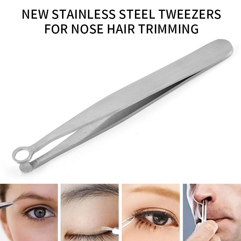 Pinzette per tagliare i peli del naso universale in acciaio inossidabile sopracciglio naso taglio dei capelli Manicure forbici per il trucco del taglio del viso