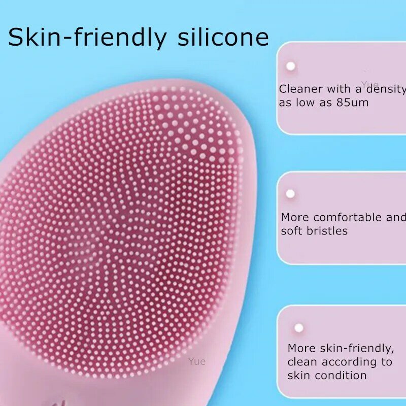 Mini silikonowy elektryczny szczotka do czyszczenia twarzy Sonic twarzy Cleaner głębokie porów przybory do czyszczenia skóry masażer Dropshipping 30 #
