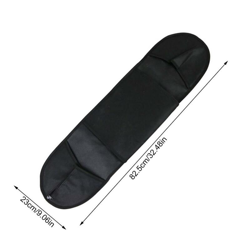 Black Skateboard Carry Bag Light Four-wheel Double Rocker Flat Skateboard Backpack With Adjustable Strap For Most Skateboards