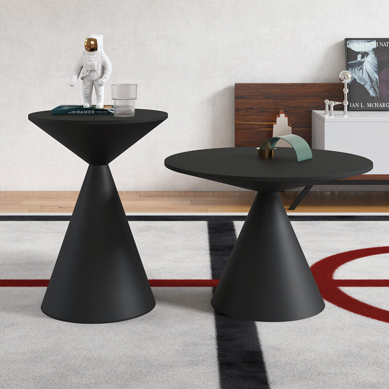 Mesa de centro redonda pequeña de lujo, mesita de noche de Metal de diseño moderno para sala de estar, Mesa Auxiliar nórdica, muebles para el hogar