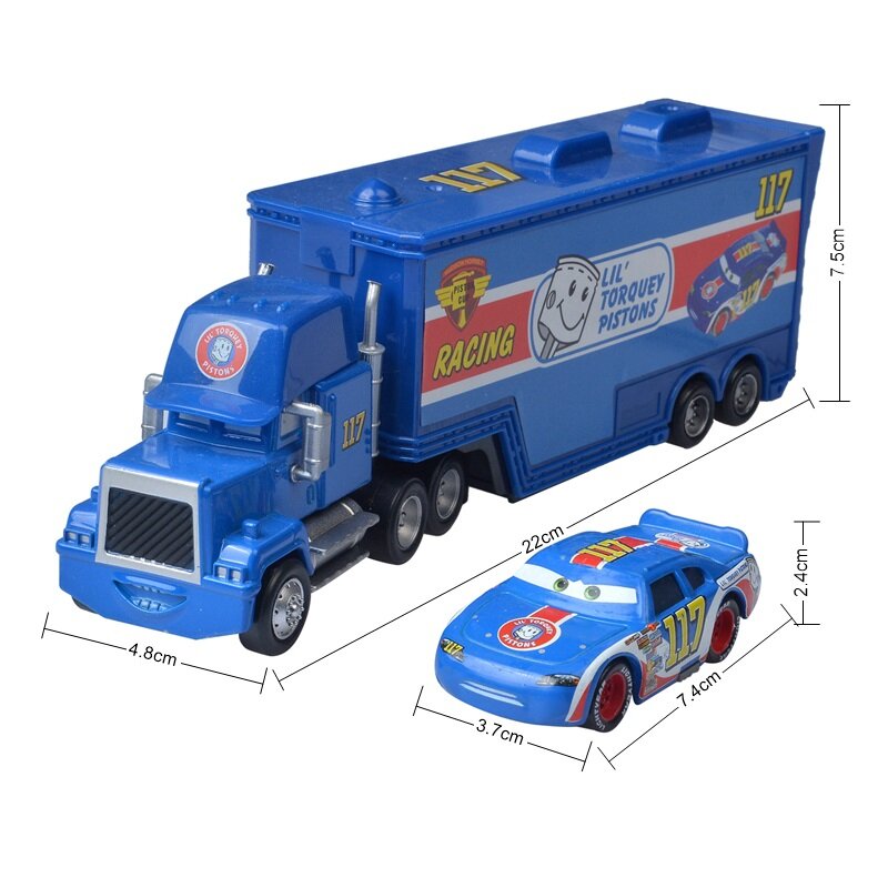 New Disney Pixar Cars 3 Lightning McQueen Jackson Storm Mack Uncle Truck 1:55 Diecast Model Car Toys For Children Birthday Gift