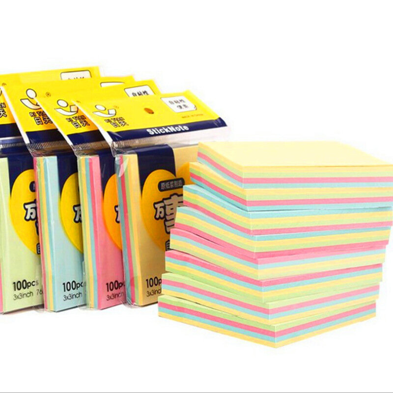 100 fogli cancelleria adesiva blocco note base post it ufficio segnalibro note adesive adesivi in blocco note per notebook