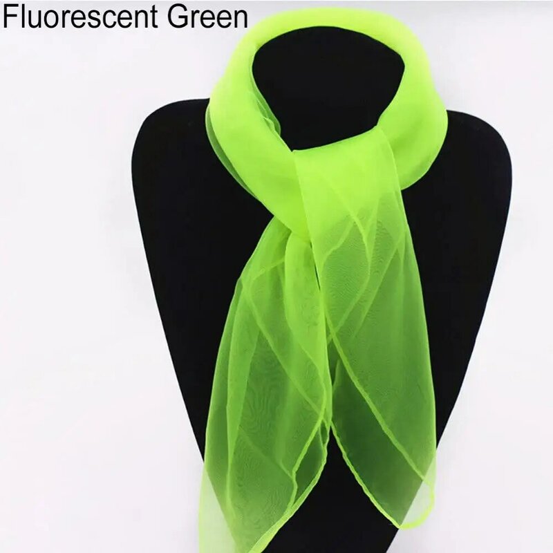 Женский модный однотонный Мягкий Шифоновый Шелковый шейный шарф карамельных цветов квадратная шаль